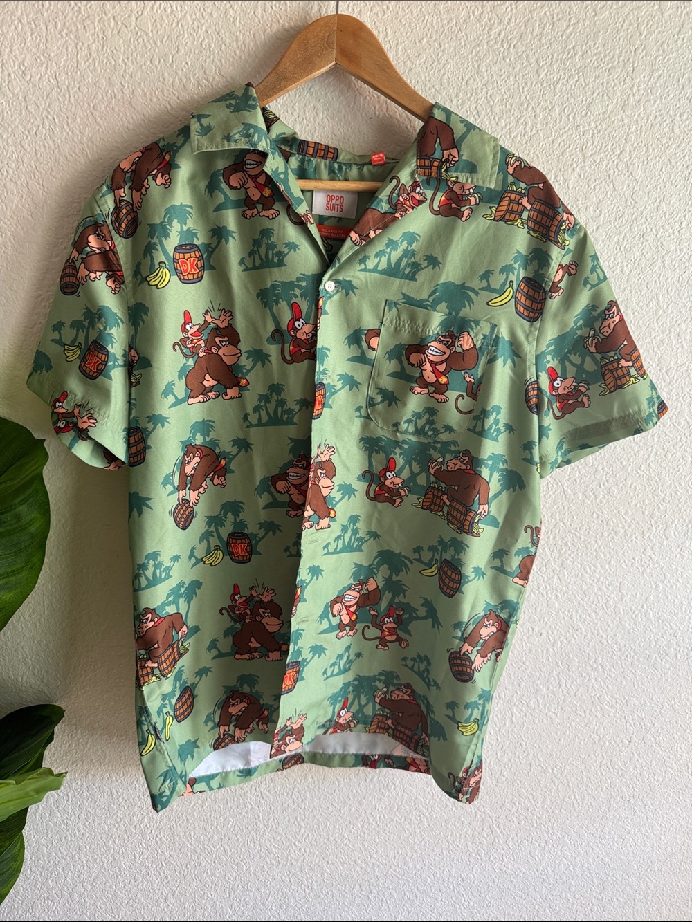 OppoSuits Green Donkey Kong Graphic Camp Shirt